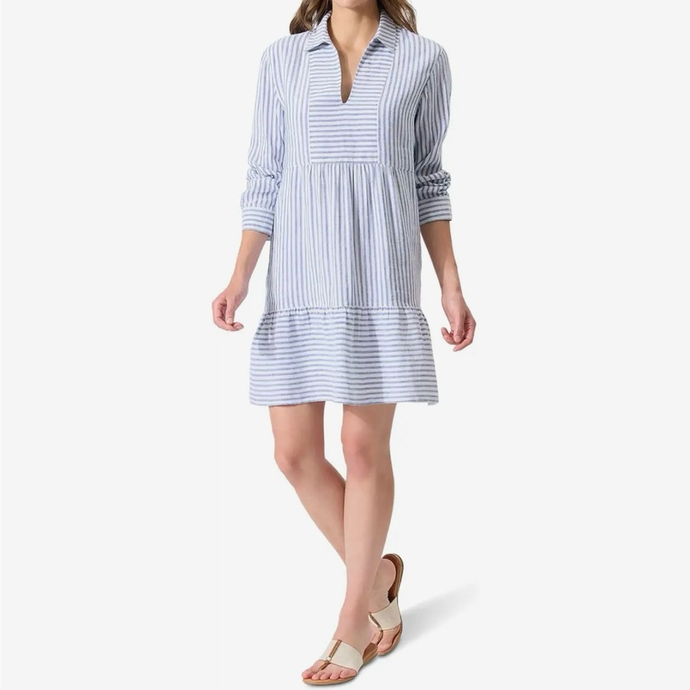 Tommy Bahama Navy and White Striped Dress